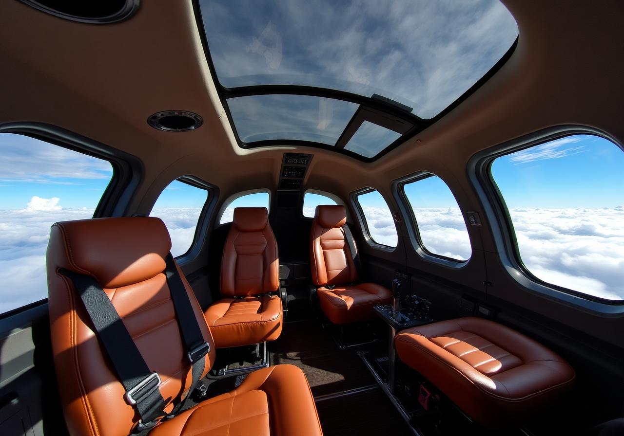 Luxurious cabin interior