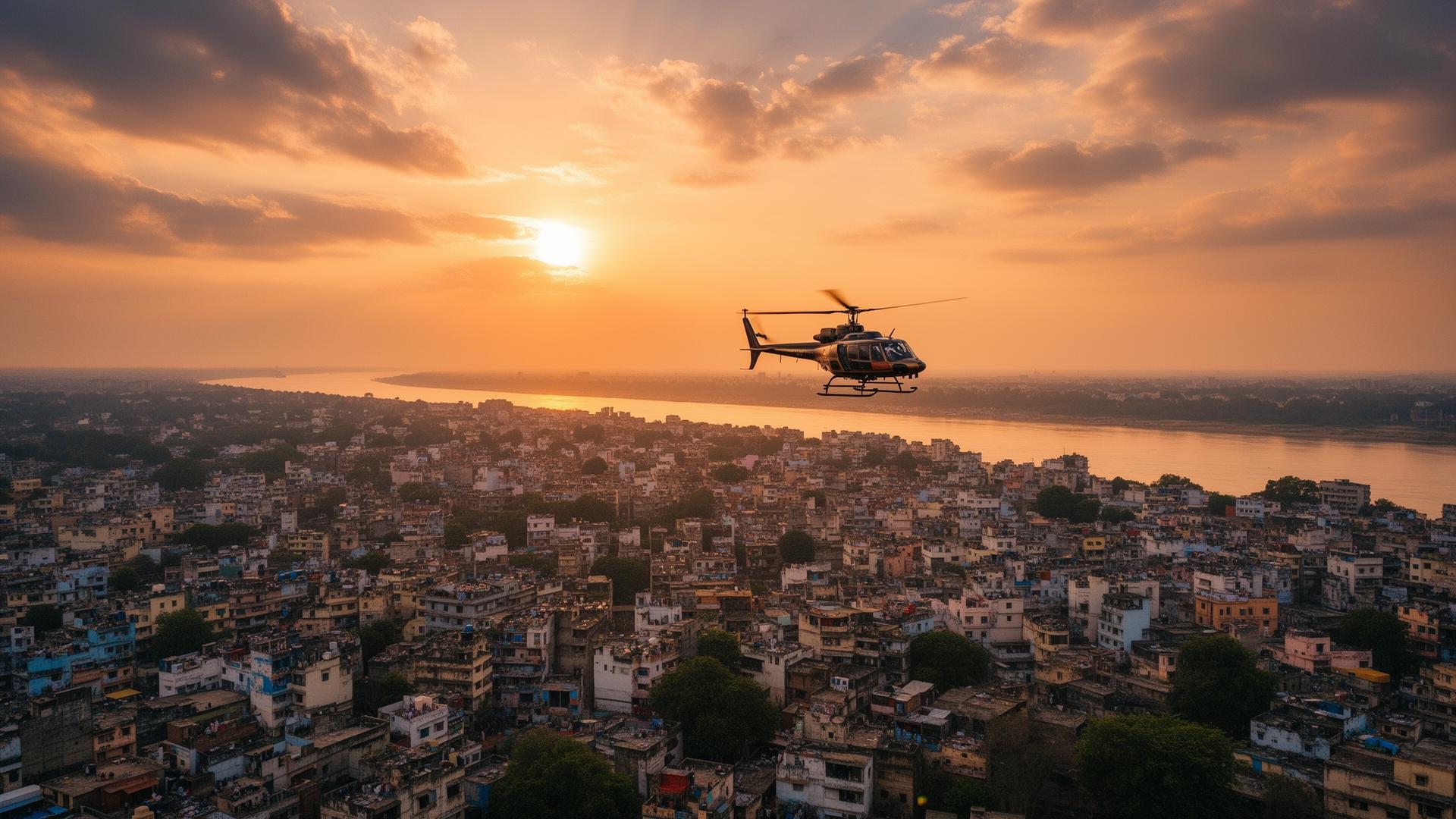 Patna skyline at sunset